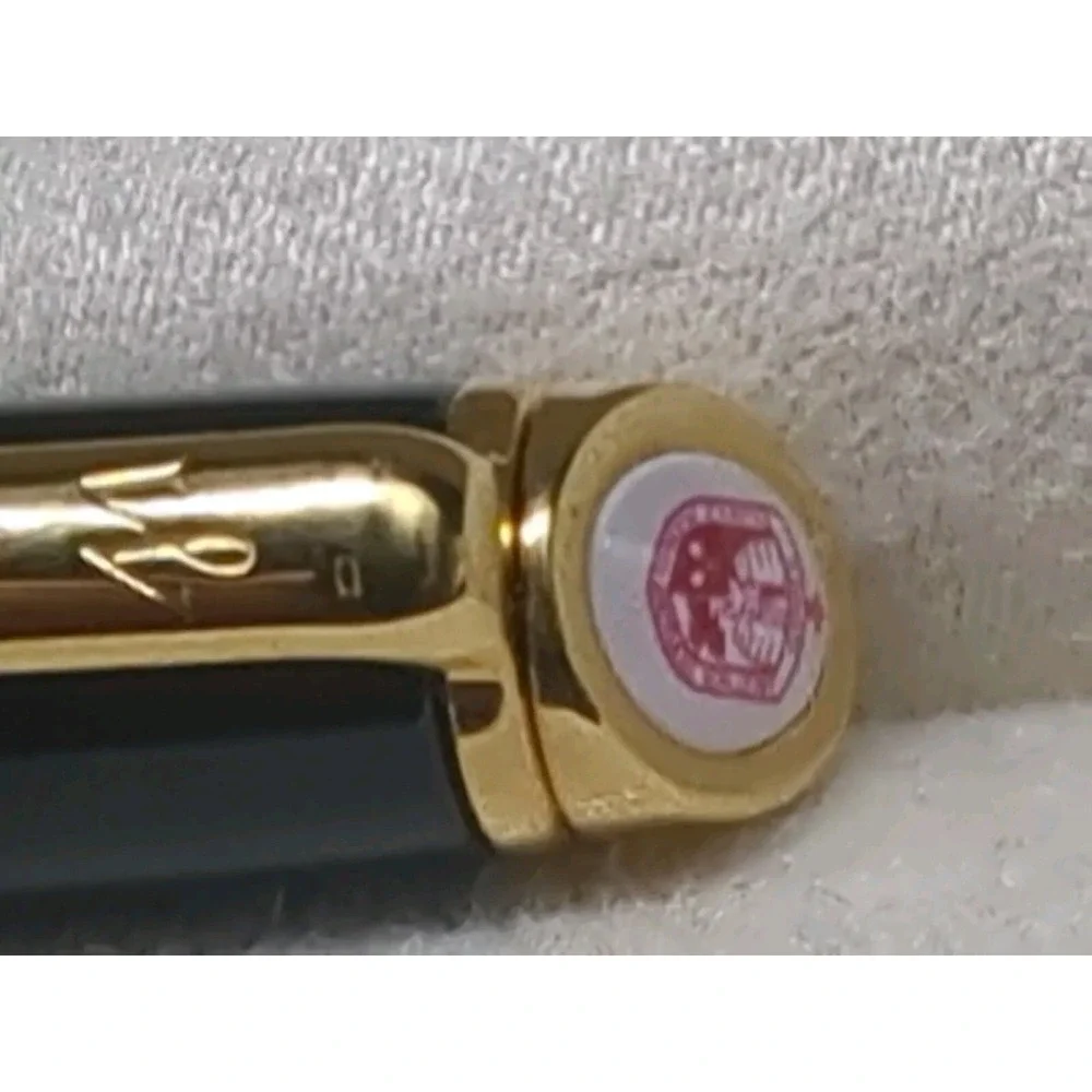Vintage Ballpoint Pen Waterman Black Lacquer - Gold Trim Finish - Read